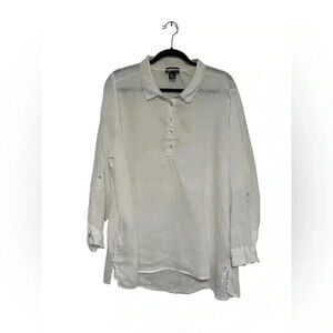 Jones New York Linen Roll-Tab Tunic Plus Size 2X